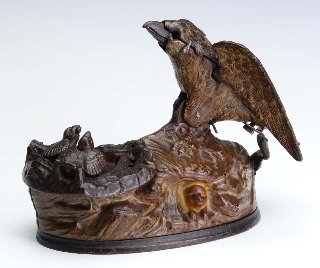 1883 STEVENS EAGLE AND EAGLETS MECHANICAL BANK (1 of 10)