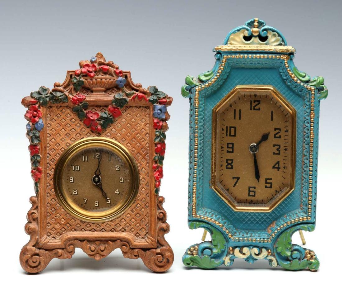 TWO DE LUXE CLOCK CO. SYROCO 'LOUIS ART CLOCKS' (1 of 10)