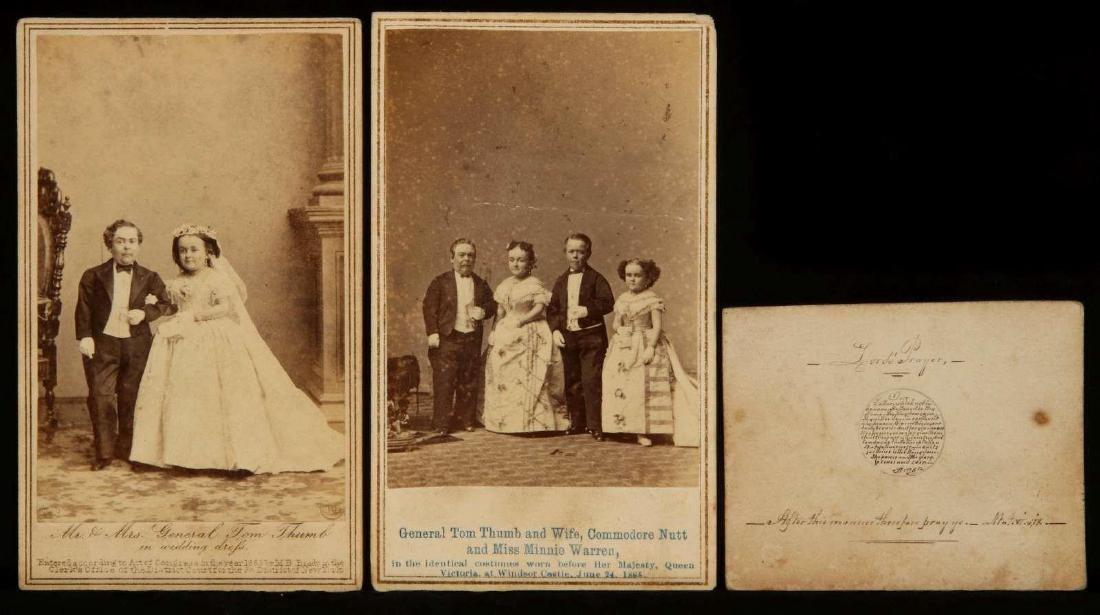 CDV PHOTOGRAPHS OF GENERAL TOM THUMB AND WIFE (1 of 7)