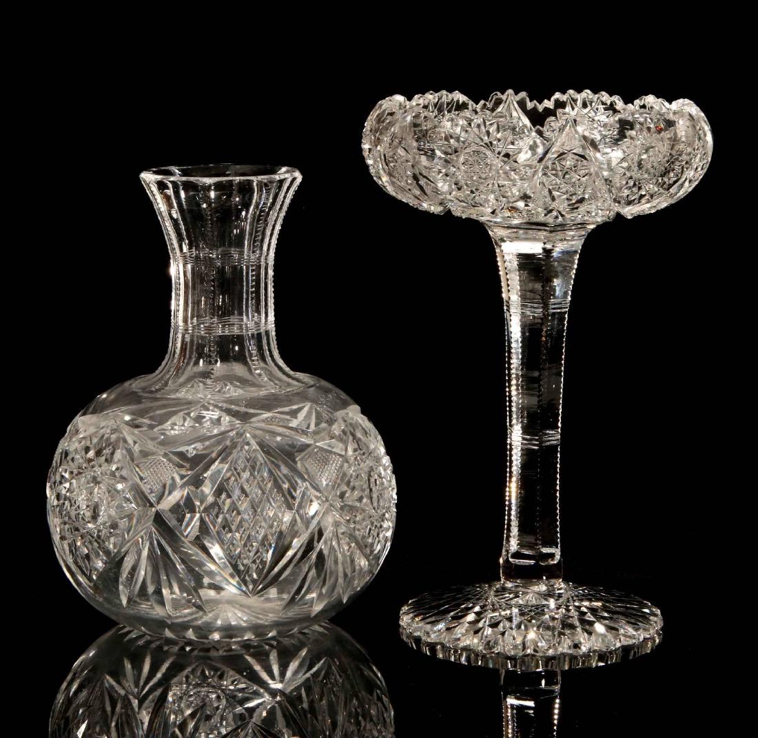 TWO ABP ANTIQUE CUT GLASS PIECES (1 of 6)