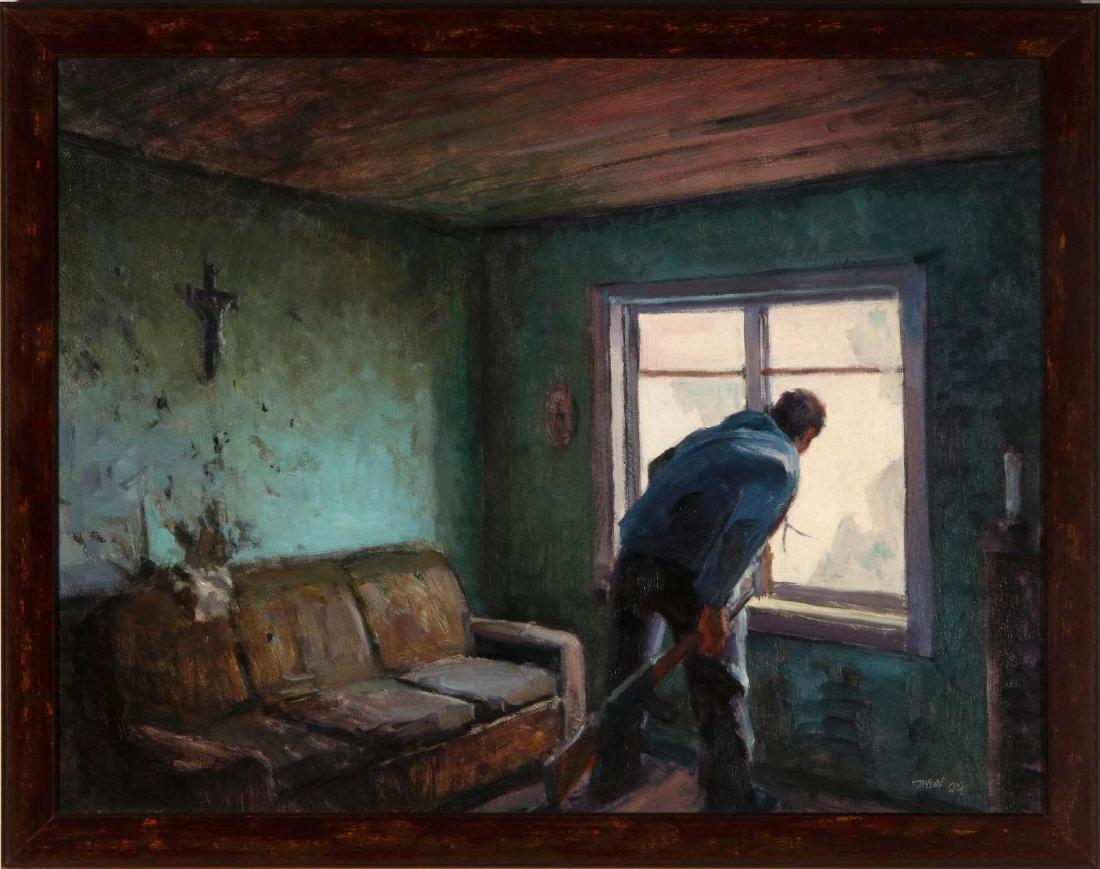 TAYLOR LYNDE (BORN 1970 KANSAS) OIL ON ARTIST'S BOARD (1 of 7)