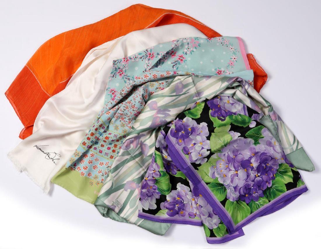 A COLLECTION OF SILK DESIGNER SCARVES (1 of 10)