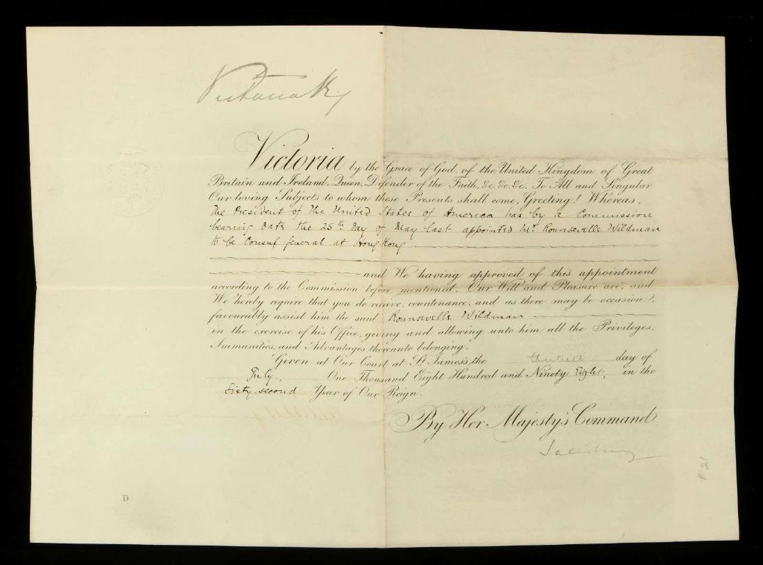 1898 SIGNATURE OF QUEEN VICTORIA (1 of 9)