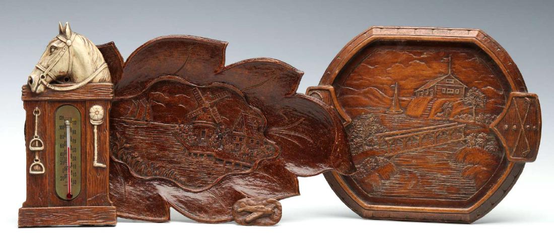 GROUP OF SYROCO AND ORNA WOOD TRAYS AND OTHER (1 of 11)