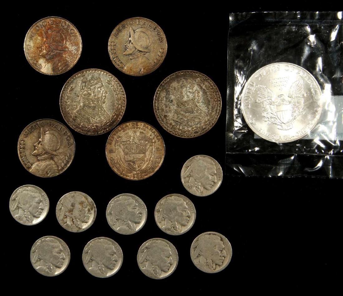 MISCELLANEOUS BUFFALO NICKELS AND FOREIGN COINS (1 of 8)