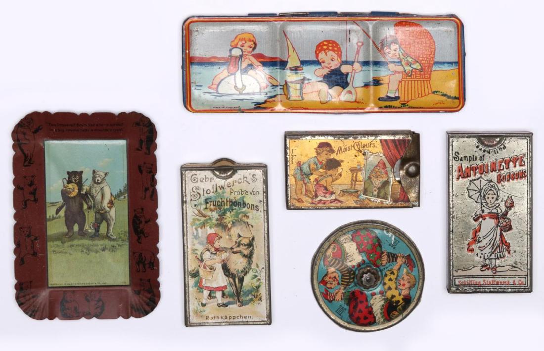 A VERY GOOD LOT OF CIRCA 1900 TIN LITHO OBJECTS (1 of 5)