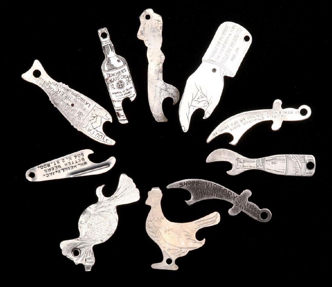 TEN VINTAGE BEER AND ALE ADVERTISING BOTTLE OPENER (1 of 4)