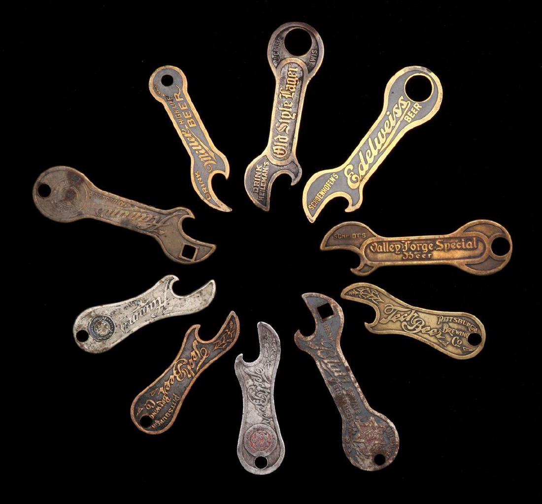 TEN VINTAGE BEER AND ALE ADVERTISING BOTTLE OPENER (1 of 4)