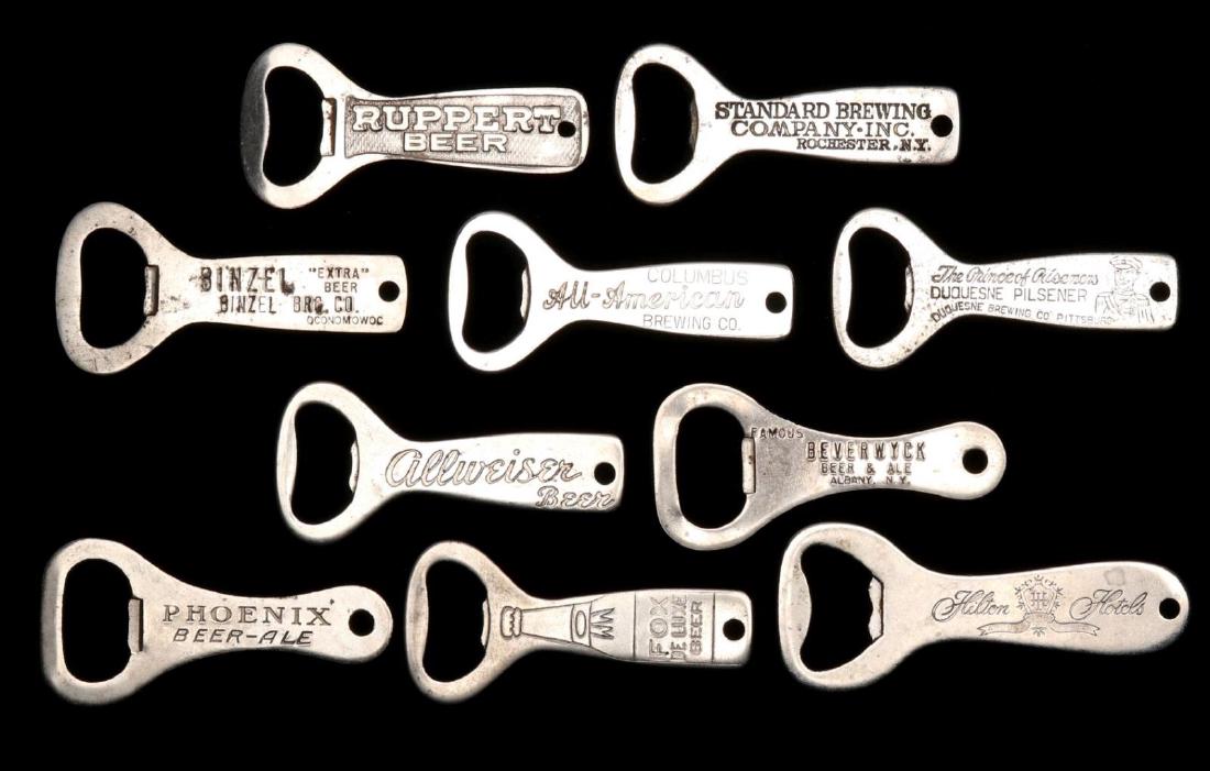 TEN VINTAGE BEER AND ALE ADVERTISING BOTTLE OPENER (1 of 4)