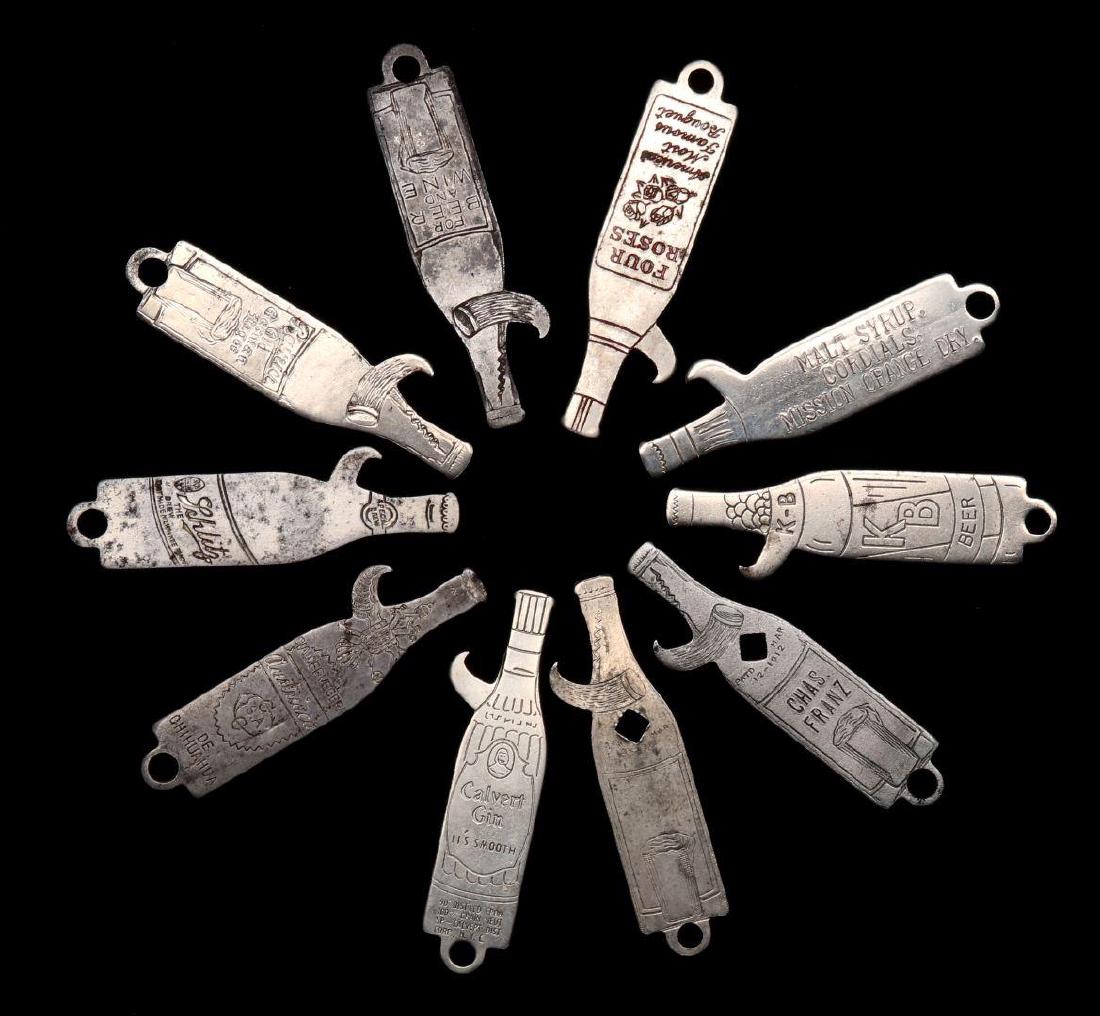 TEN BREWERY AND DISTILLERY ADVERTISING BOTTLE OPEN: Measure an average of 3 inches each. We happily provide seamless in-house packing and shipping services on nearly everything we sell.
