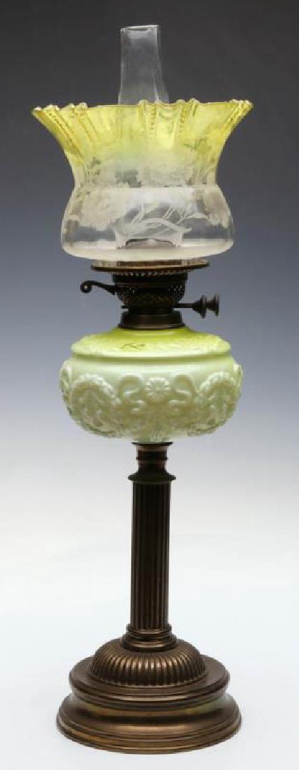 A 19TH C. VICTORIAN FLUID BURNING BANQUET LAMP (1 of 6)