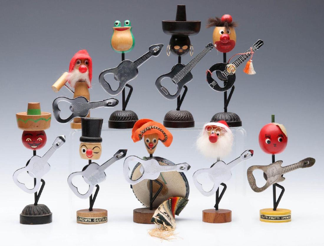 LATE 20TH CENTURY NOVELTY FIGURAL BOTTLE OPENERS: All comparable size, tallest stands 7 inches. We happily provide seamless in-house packing and shipping services on nearly everything we sell.