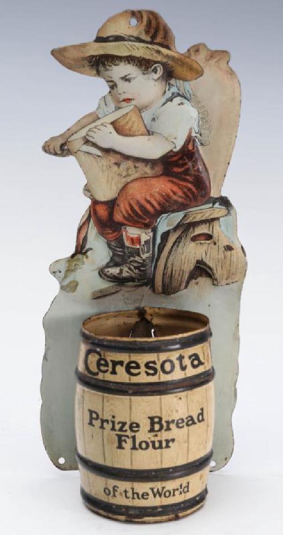 CERESOTA FLOUR TIN LITHO ADVERTISNG MATCH HOLDER (1 of 7)