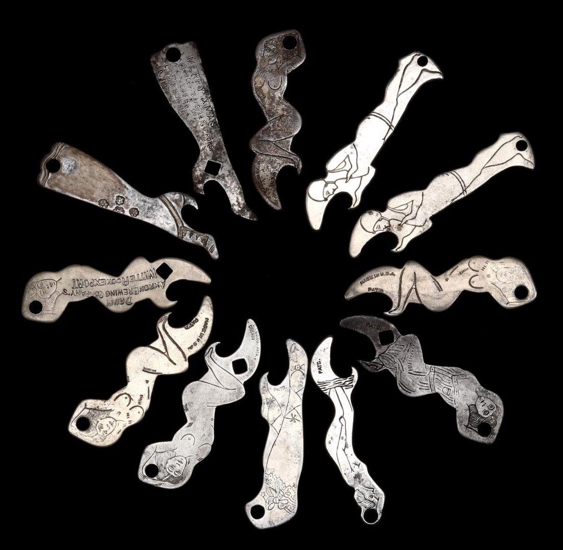 FLAPPER GIRL AND LADY'S LEG BEER BOTTLE OPENERS (1 of 4)