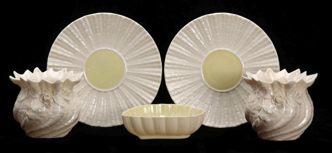 FIVE SIMILAR IRISH BELLEEK TABLEWARES (1 of 10)