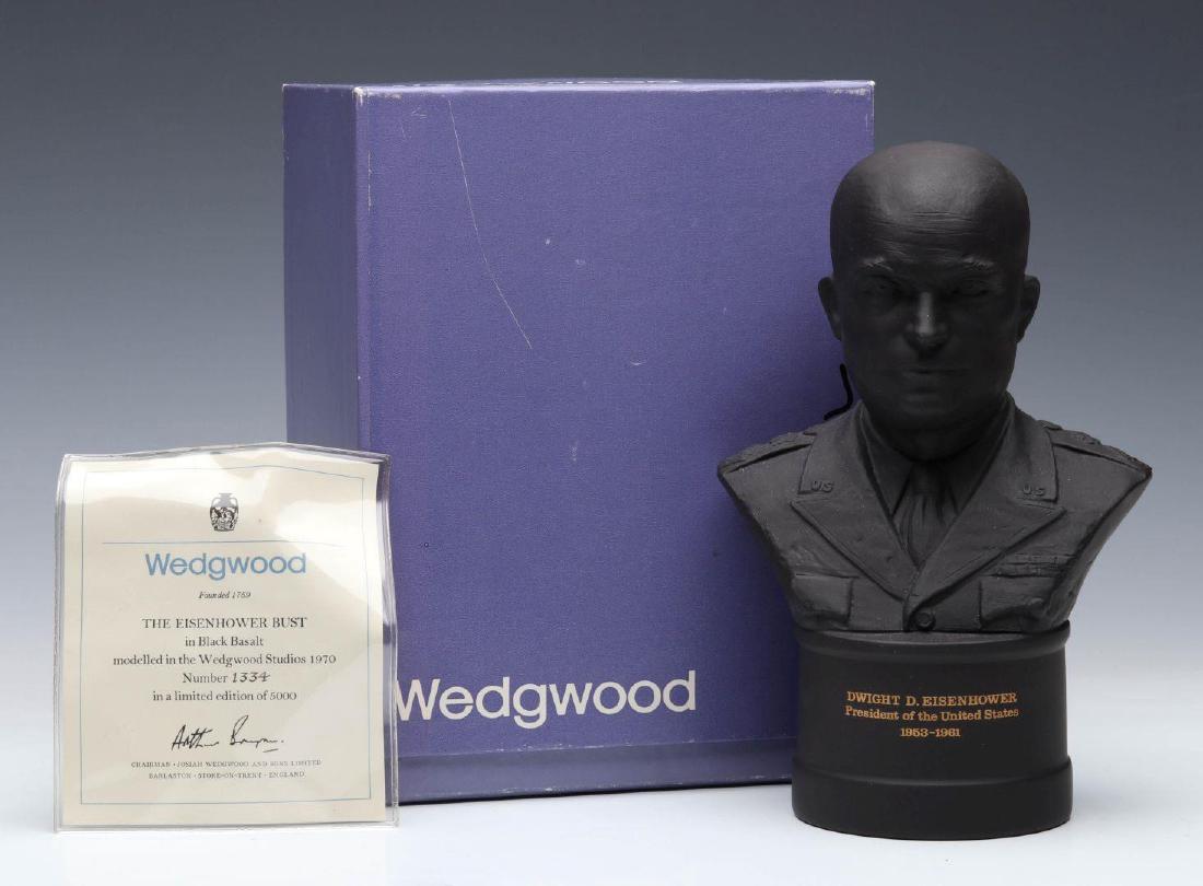 WEDGWOOD BLACK BASALT PRESIDENT. EISENHOWER BUST (1 of 10)