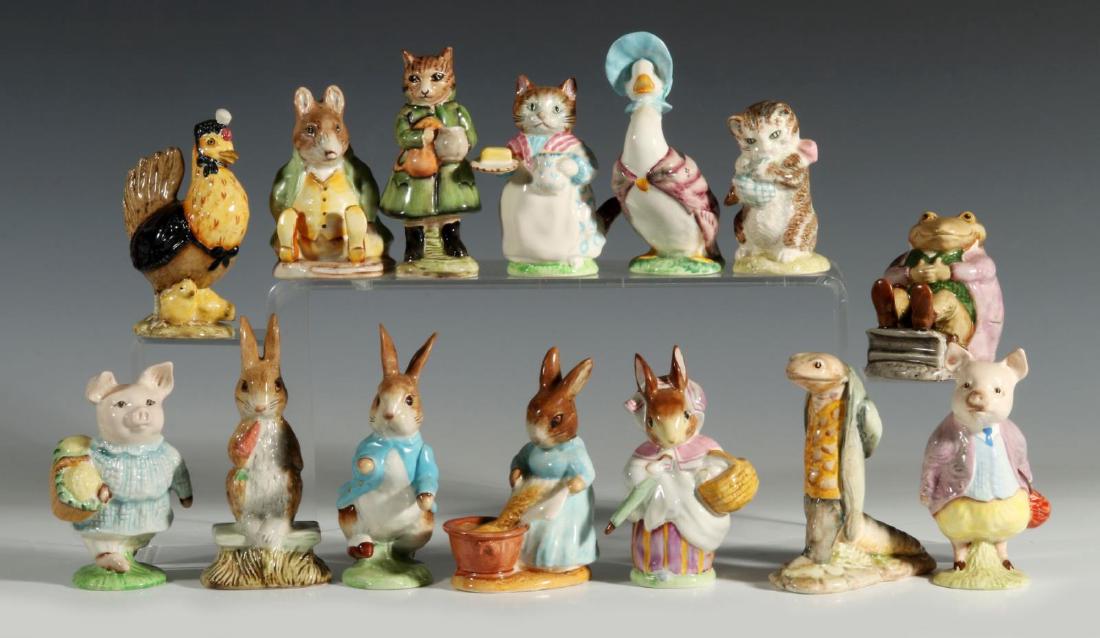 FOURTEEN BESWICK BEATRIX POTTER FIGURINES (1 of 9)
