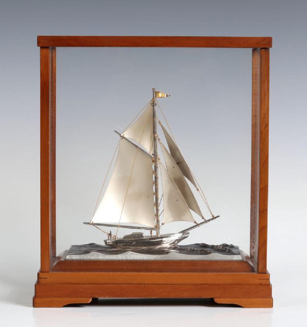 A STERLING SILVER SAILBOAT BY TAKEHIKO SEKI (1 of 8)