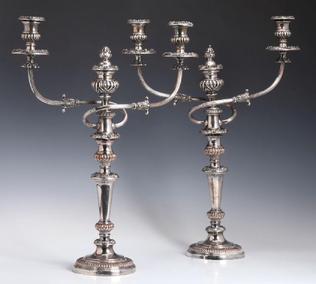 GEORGIAN OLD SHEFFIELD PLATE CANDELABRA CIRCA 1800 (1 of 8)