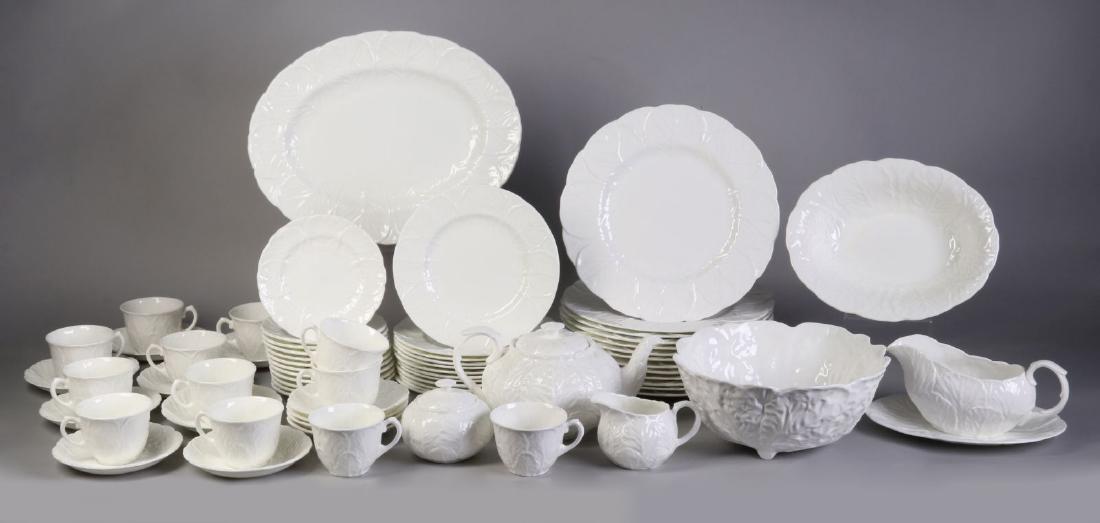 'COUNTRYWARE' FINE BONE CHINA SERVICE FOR TWELVE: A 68 piece set includes: thirteen dinner plates, twelve salad plates, twelve bread and butter plates, twelve teacups and saucers, a sugar bowl with lid, creamer, teapot and lid, footed salad serving b