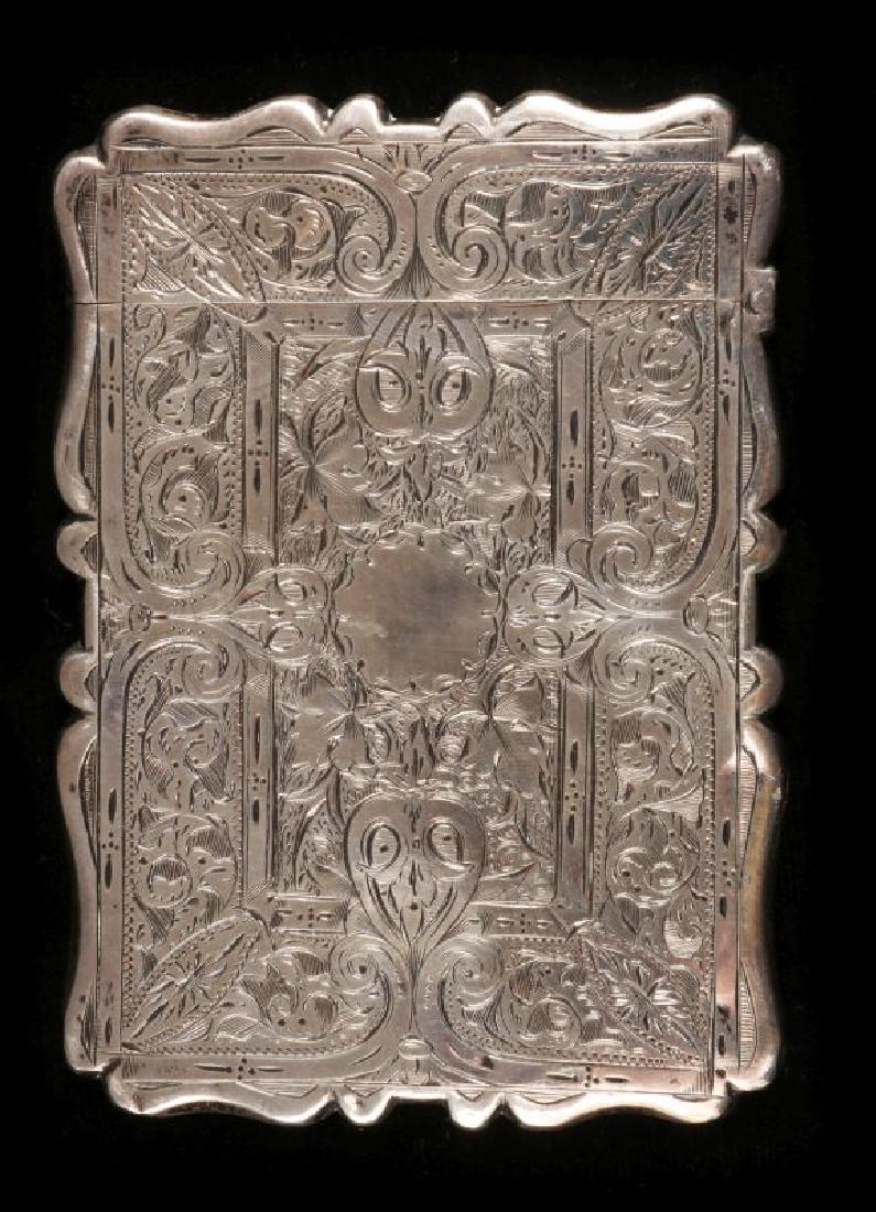 AN 1871 STERLING SILVER CALLING CARD CASE (1 of 4)