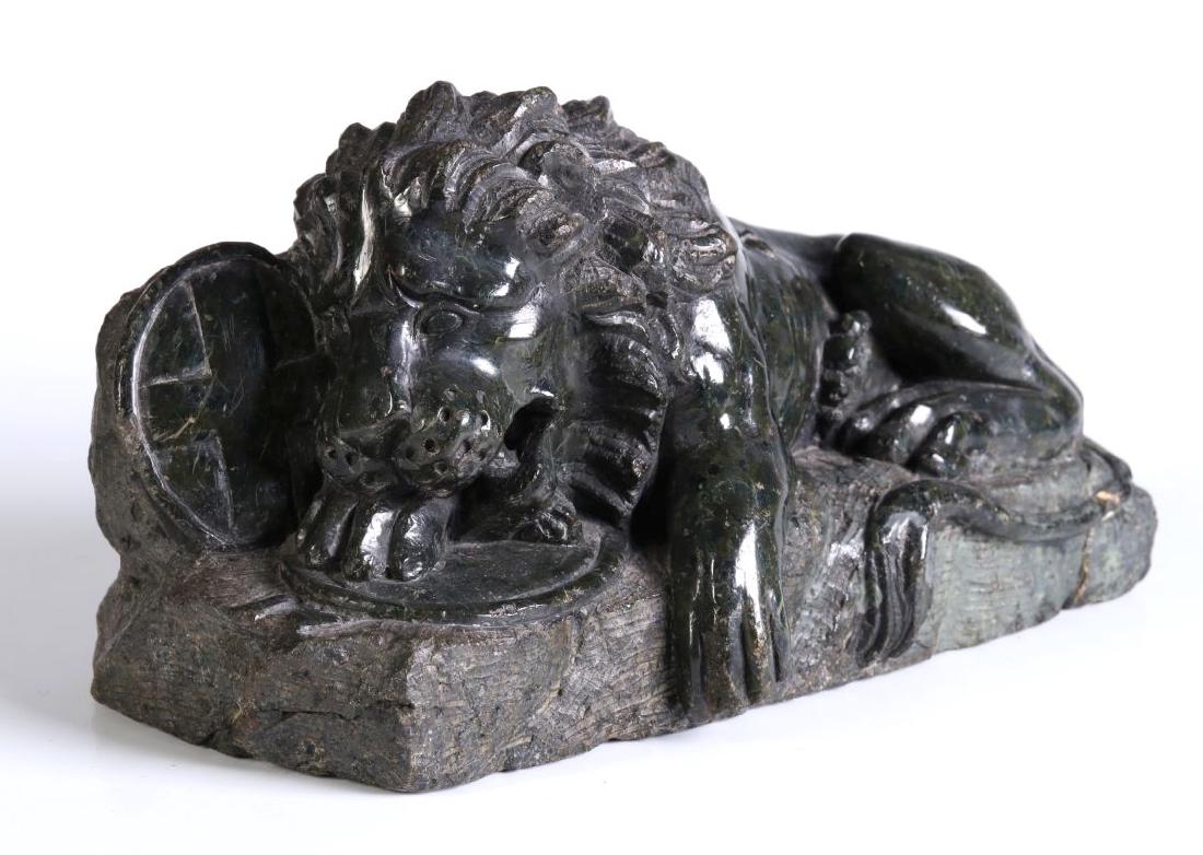 A 19TH CENTURY CARVED MARBLE LION OF LUCERNE (1 of 8)