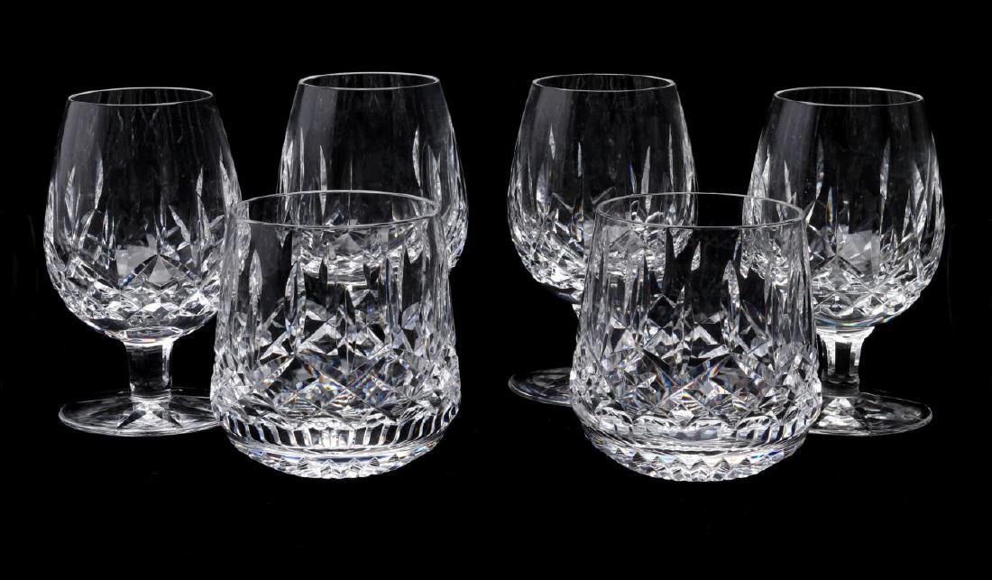 SIX WATERFORD 'LISMORE' CUT CRYSTAL PIECES (1 of 6)