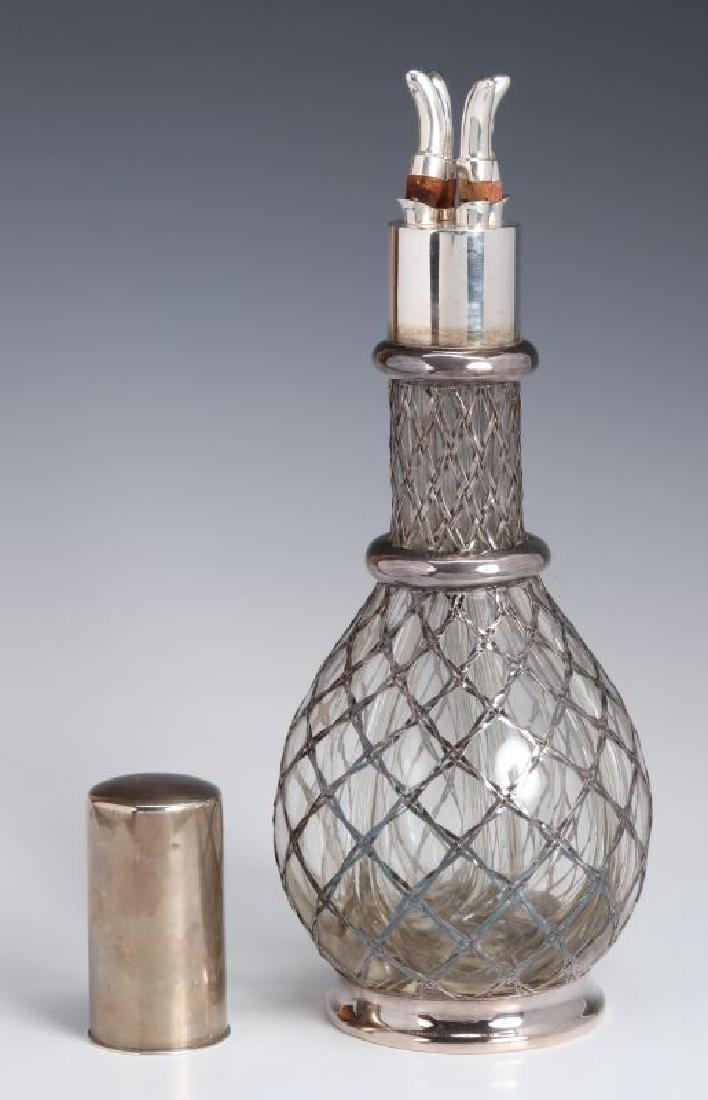 A FRENCH STERLING WRAPPED FOUR-CHAMBER BOTTLE (1 of 10)