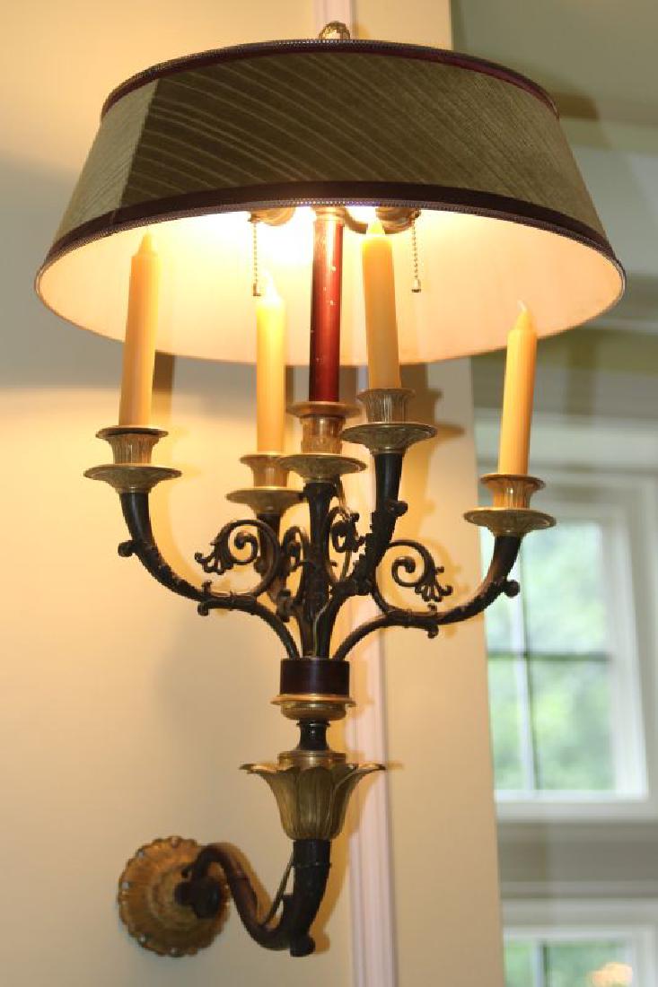 A PAIR 20TH C. FRENCH EMPIRE STYLE BRONZE SCONCES (1 of 10)