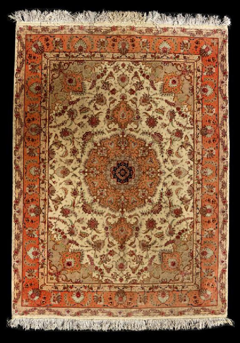 A TABRIZ PATTERN HAND MADE INDO PERSIAN RUG (1 of 8)