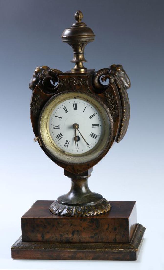 A 19TH C. FRENCH FAUX BURLED GRAIN CLOCK W/ BRONZE (1 of 10)