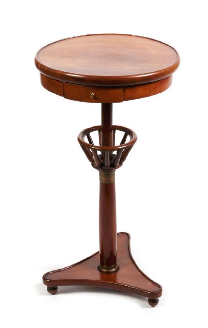 A 19TH CENTURY FRENCH MAHOGANY WORK TABLE (1 of 7)