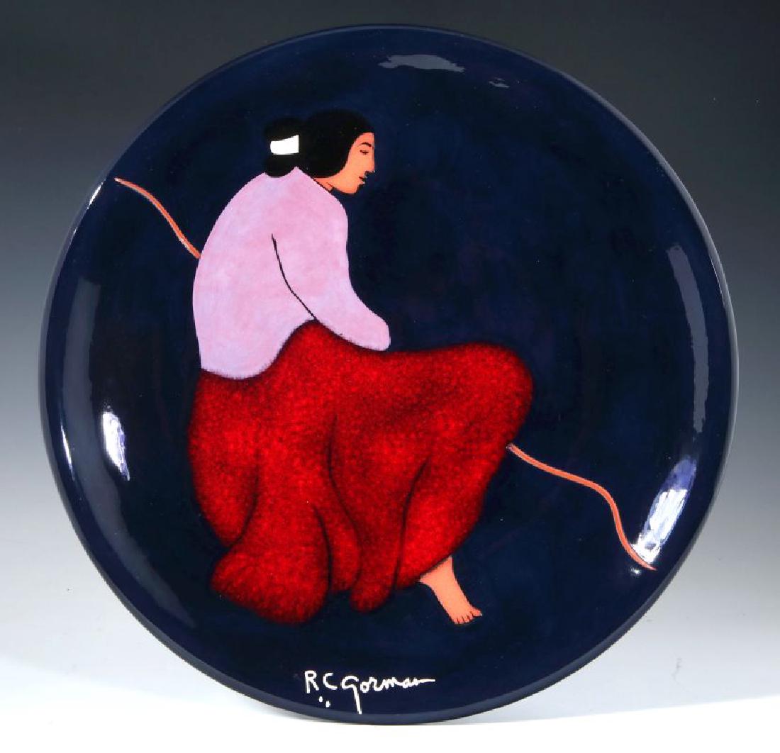 A LIMITED R C GORMAN (1932-2005) POTTERY PLAQUE (1 of 9)