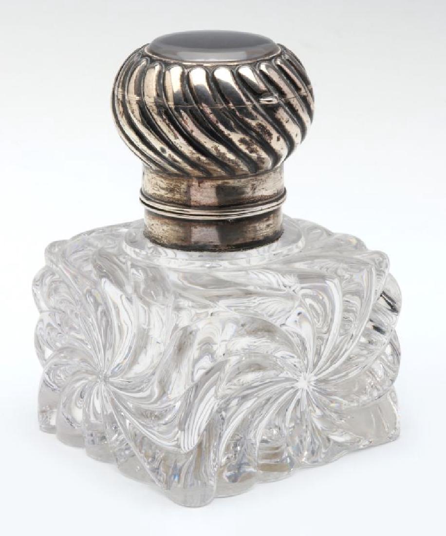 A BACCARAT CRYSTAL INKWELL WITH SECOND RECEPTACLE (1 of 6)