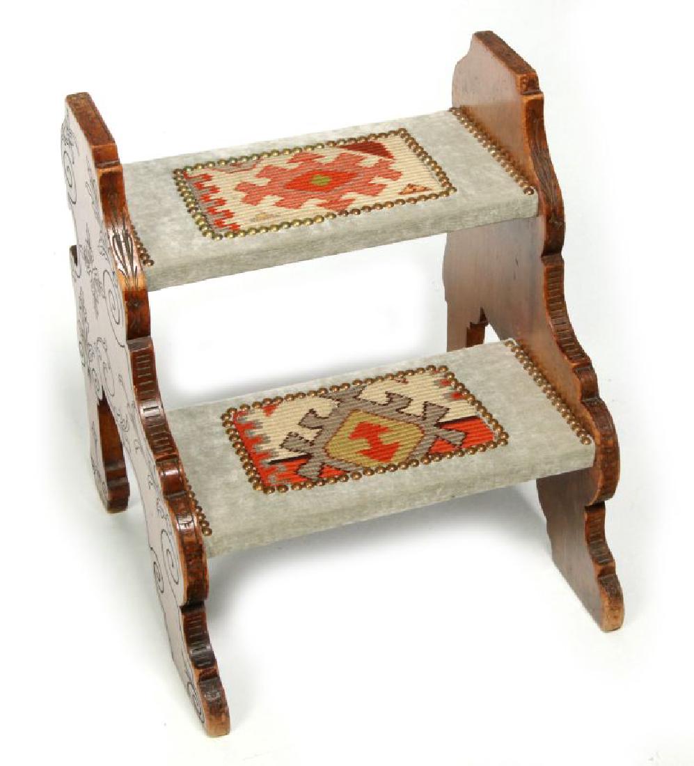 A 19TH. CENTURY CONTINENTAL TWO-TIER STOOL (1 of 6)