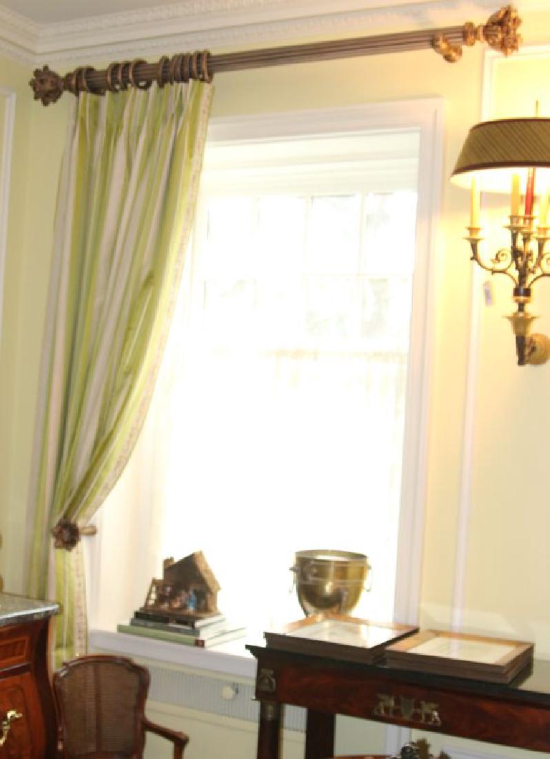 FOUR CUSTOM DRAPERY PANELS WITH GOLD THREAD (1 of 7)