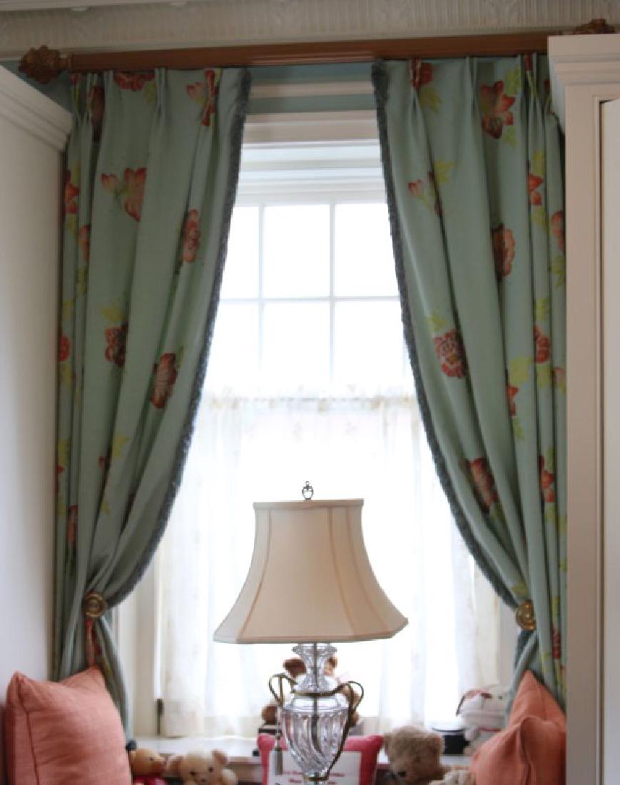 EIGHT CUSTOM DRAPERY PANELS WITH HARDWARE (1 of 11)