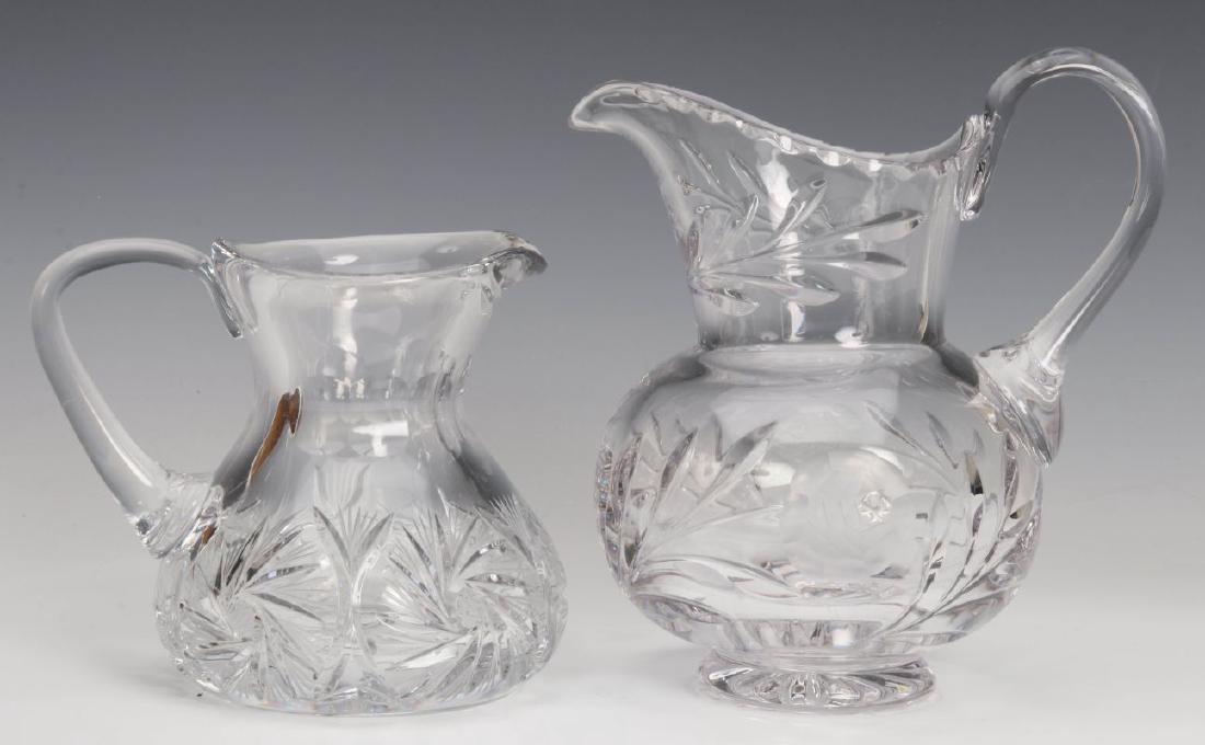TWO CUT GLASS PITCHERS (1 of 9)