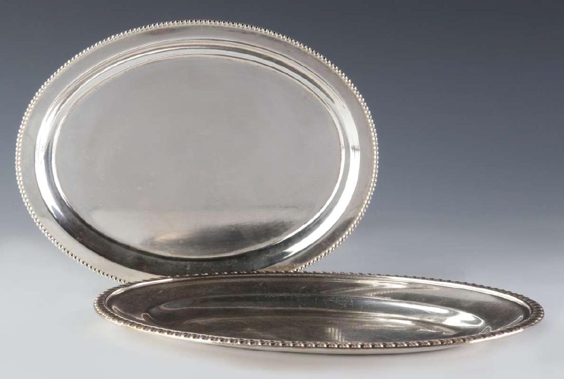 TWO AT&SF SANTA FE RR SILVER SERVING PLATTERS (1 of 9)