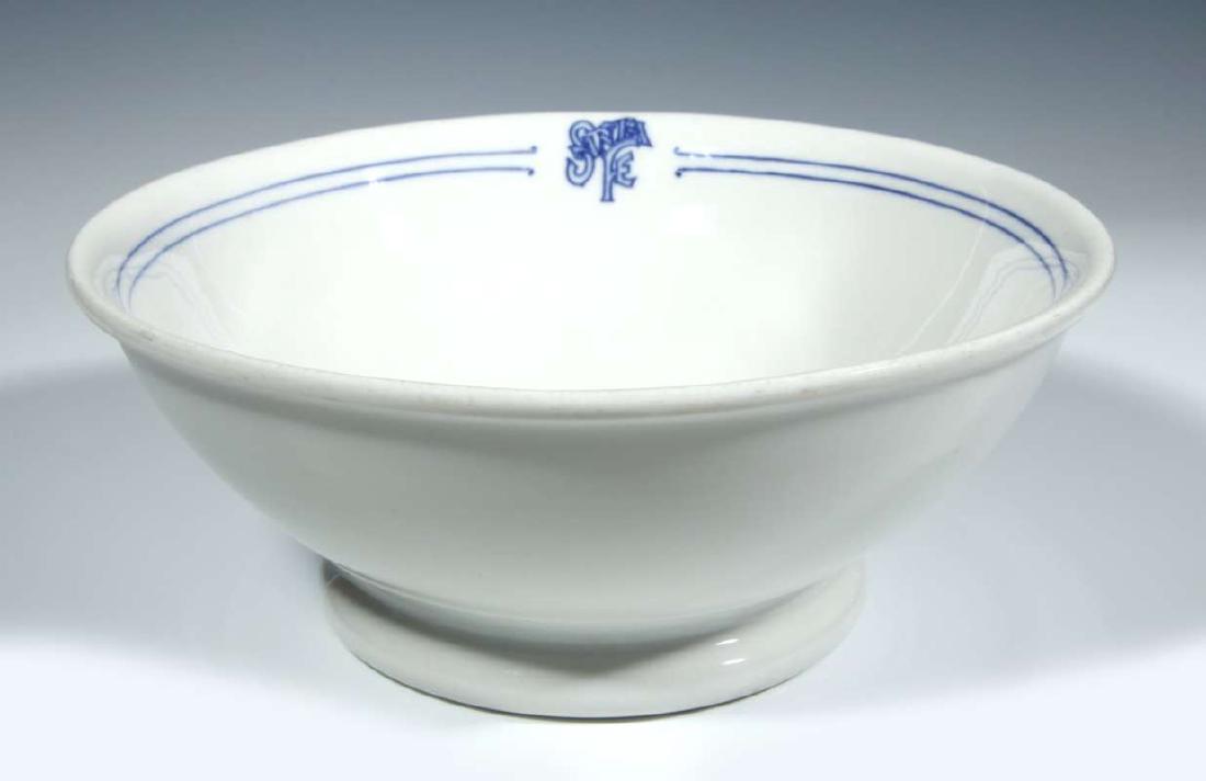 AT&SF SANTA FE RR BLEEDING BLUE SERVING BOWL (1 of 7)