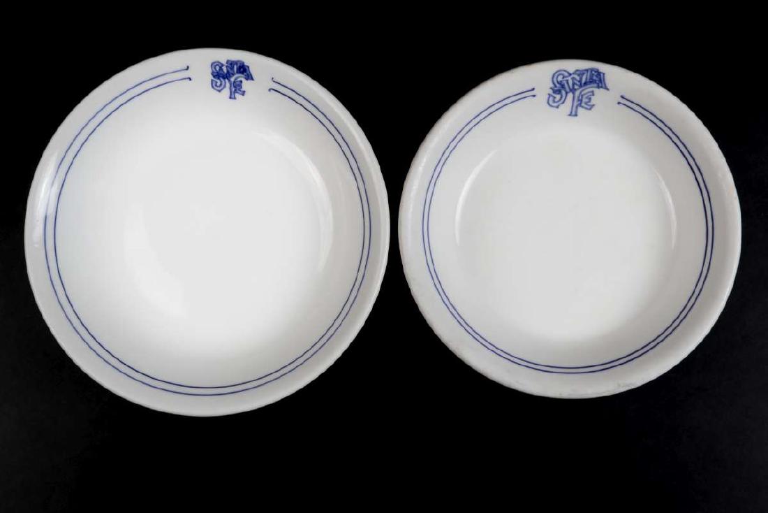 TWO AT&SF SANTA FE RR BLEEDING BLUE BOWLS (1 of 13)