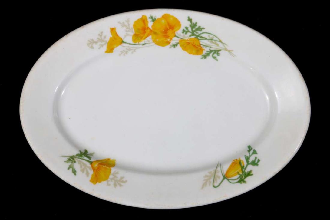 TWO AT&SF SANTA FE RR CALIFORNIA POPPY PLATTERS (1 of 12)