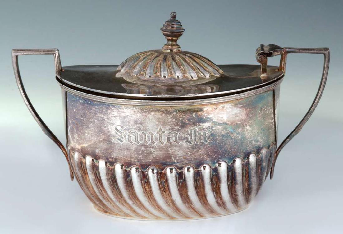 AN UNUSUAL SANTA FE RR HINGED LID SUGAR (1 of 11)