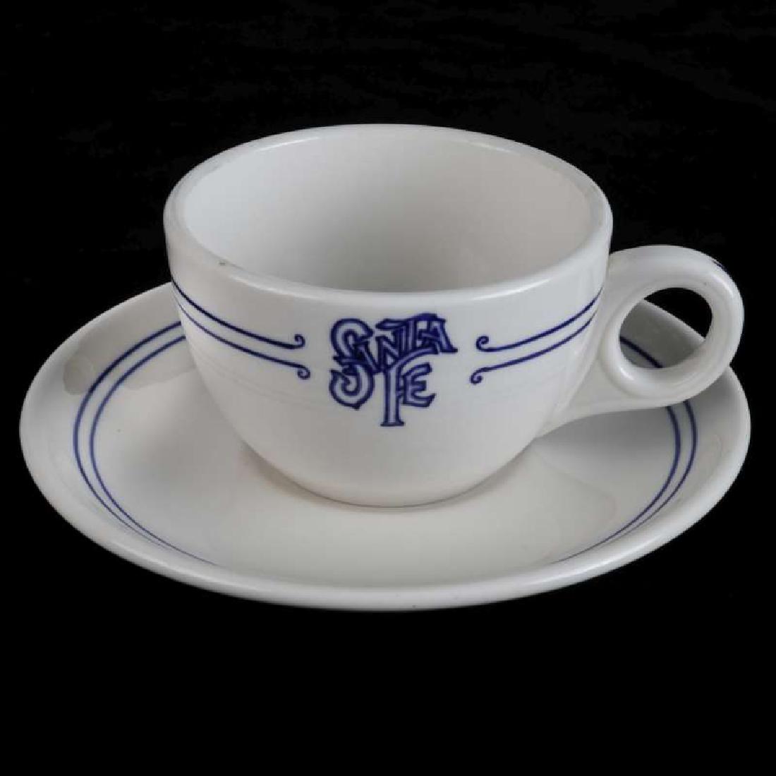 AT&SF SANTA FE RR BLEEDING BLUE COFFEE CUP, SAUCER (1 of 10)