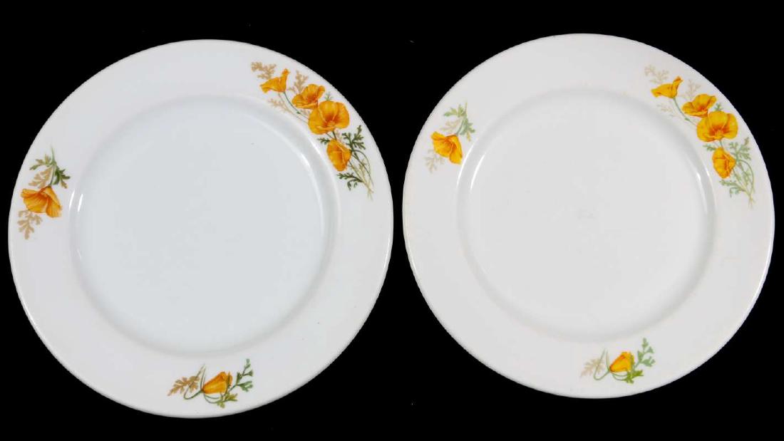 TWO AT&SF SANTA FE RR CALIFORNIA POPPY PLATES (1 of 13)