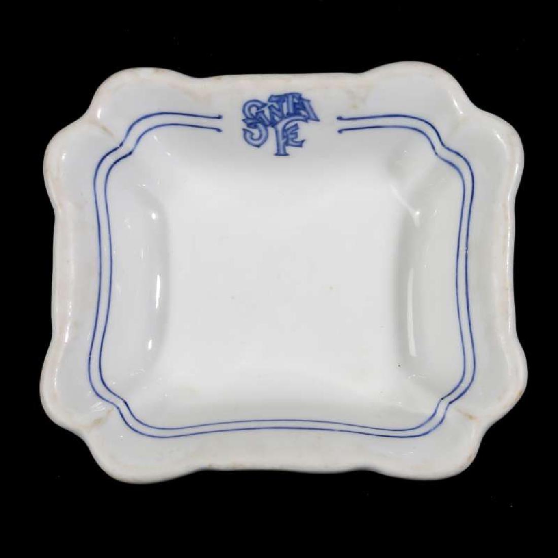 AT&SF SANTA FE RR BLEEDING BLUE SQUARE FRUIT BOWL (1 of 6)