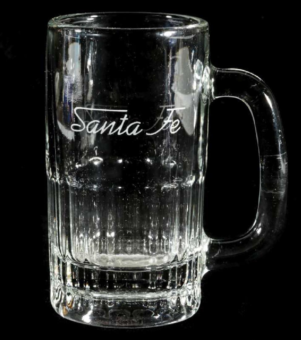AT&SF SANTA FE ETCHED LOGO BEER MUG (1 of 9)