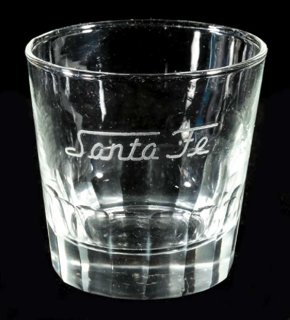 AT&SF SANTA FE RR FROSTED OLD FASHIONED TUMBLER (1 of 8)