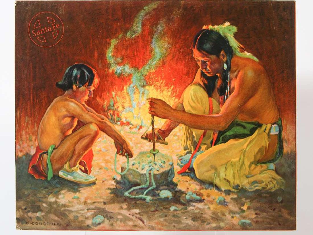 A 1926 SANTA FE RAILROAD  E.I. COUSE CALENDAR  TOP (1 of 9)