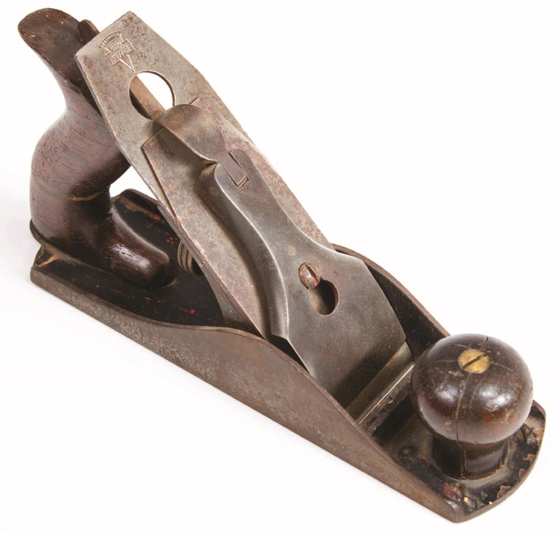 A KEEN KUTTER K 4 SMOOTH PLANE: Metal base with wood tote and knob. We happily provide seamless in-house packing and shipping services on nearly everything we sell.